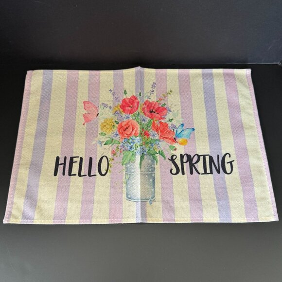 Set Of 6 Spring Placemats With Floral & Fun Designs Country Cottage bike farm tr - Picture 9 of 12